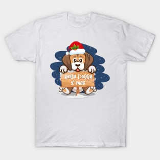 christmas dog holly jolly T-Shirt